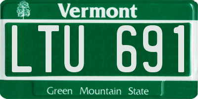 VT license plate LTU691