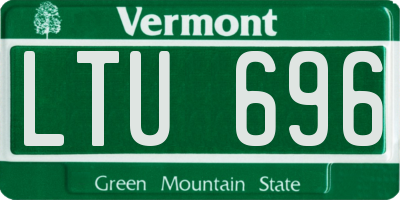 VT license plate LTU696