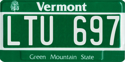 VT license plate LTU697