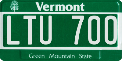 VT license plate LTU700