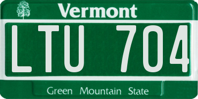 VT license plate LTU704