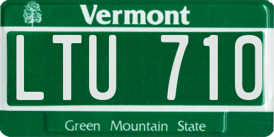 VT license plate LTU710