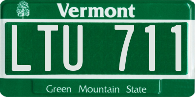 VT license plate LTU711
