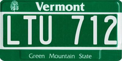 VT license plate LTU712