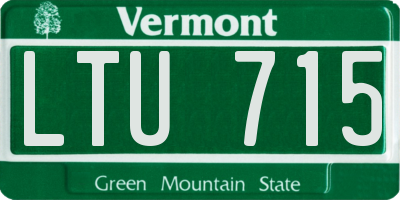 VT license plate LTU715
