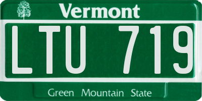 VT license plate LTU719