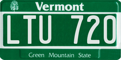 VT license plate LTU720