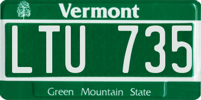 VT license plate LTU735
