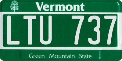 VT license plate LTU737