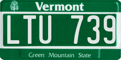 VT license plate LTU739