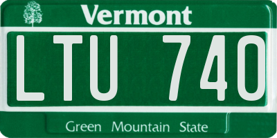 VT license plate LTU740