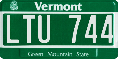 VT license plate LTU744
