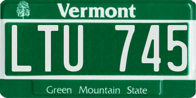 VT license plate LTU745