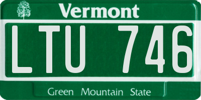 VT license plate LTU746