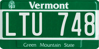 VT license plate LTU748