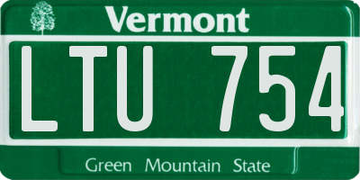 VT license plate LTU754