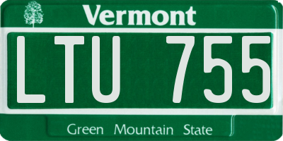 VT license plate LTU755