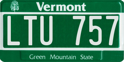 VT license plate LTU757