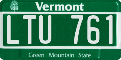 VT license plate LTU761