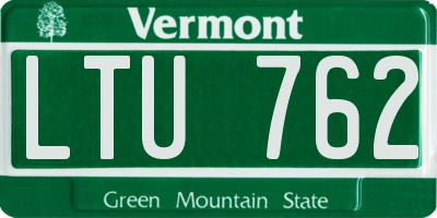 VT license plate LTU762