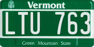 VT license plate LTU763