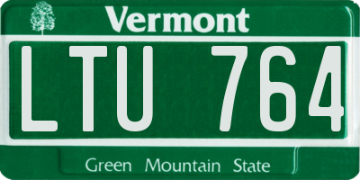 VT license plate LTU764