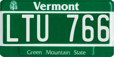 VT license plate LTU766
