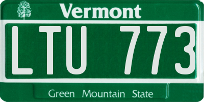 VT license plate LTU773