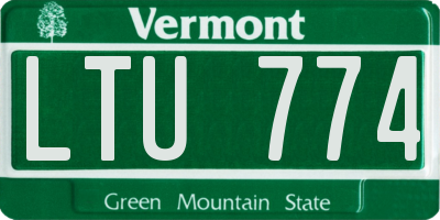 VT license plate LTU774