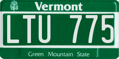 VT license plate LTU775