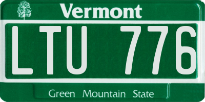 VT license plate LTU776
