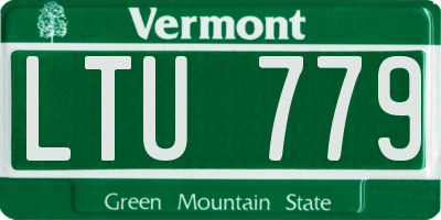 VT license plate LTU779
