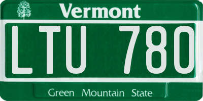VT license plate LTU780