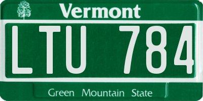 VT license plate LTU784