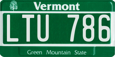 VT license plate LTU786