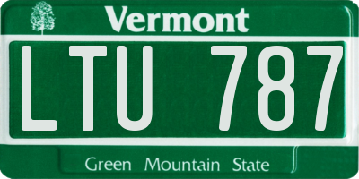 VT license plate LTU787