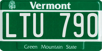 VT license plate LTU790