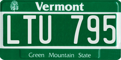 VT license plate LTU795