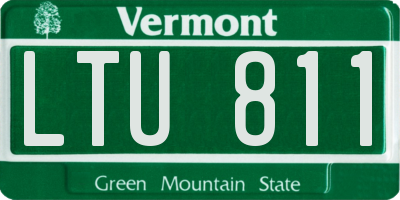 VT license plate LTU811