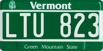 VT license plate LTU823