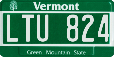 VT license plate LTU824