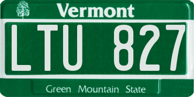 VT license plate LTU827