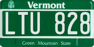 VT license plate LTU828