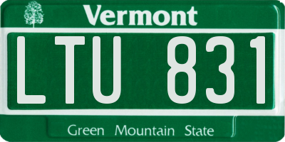 VT license plate LTU831