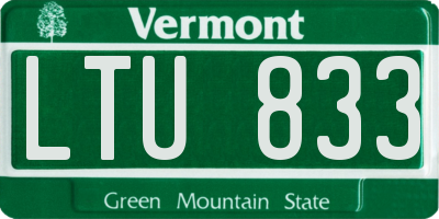 VT license plate LTU833