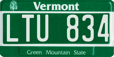 VT license plate LTU834