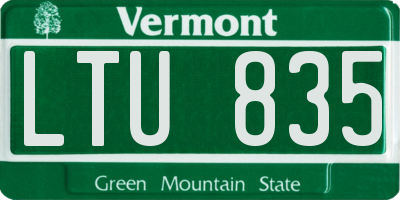 VT license plate LTU835