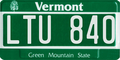 VT license plate LTU840
