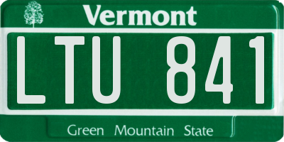 VT license plate LTU841