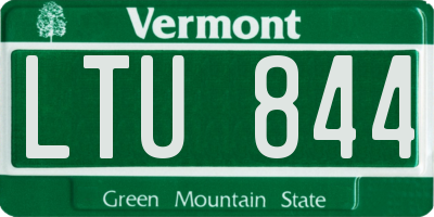 VT license plate LTU844